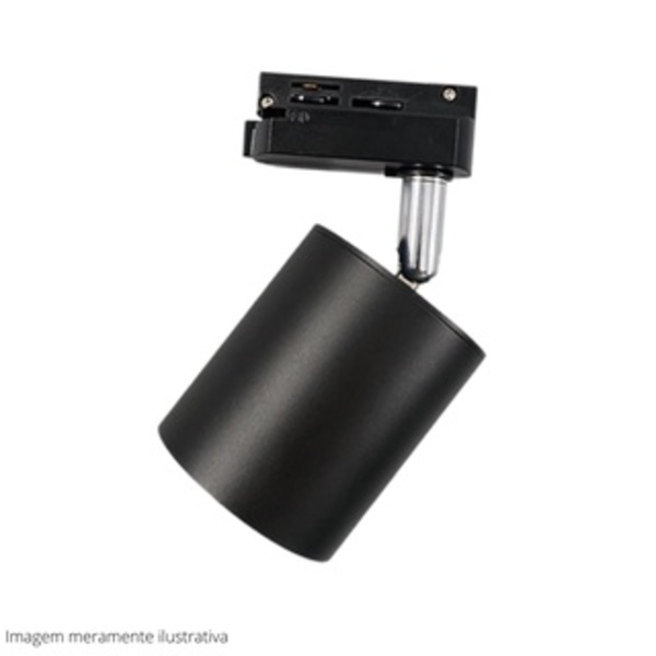 Luminária Spot Par 20 Trilho E-27 Preto Lm1071| Luminatti